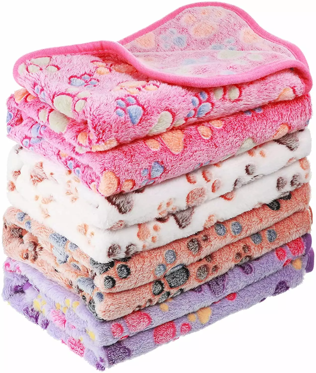 1 Pack 4 Dog Blanket. Soft Puppy Blankets Fleece Flannel Throw Dog Blankets. Warm Pet Blankets for Cat & Small Dogs(23 x16)