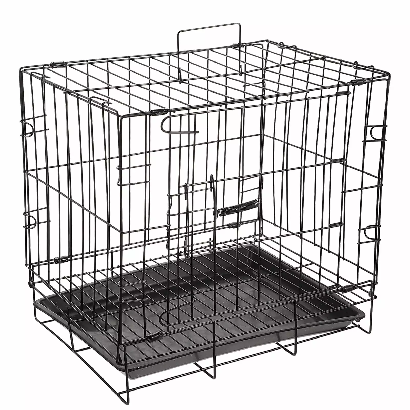 1 Set Folding Kennel Cat Dog Cage Dog Pet Cage Practical Pet House Iron Wire Pet Cage