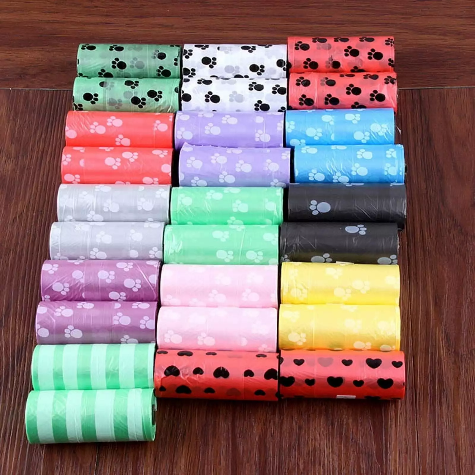 10 Rolls Degradable Pet Dogs Cats Waste Poop Bag With Printing Doggy Bags