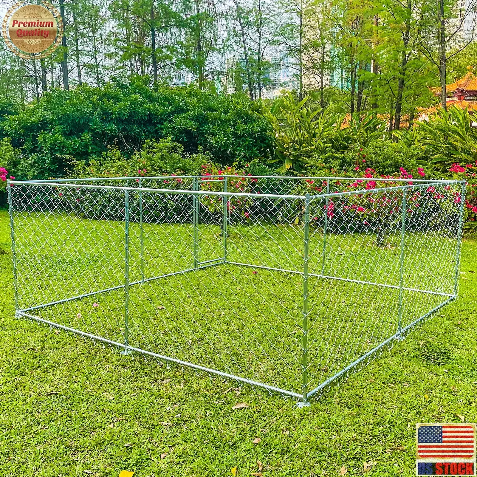 10 x 10ft Large Pet Dog Run House Kennel Cage Backyard Playpen Enclosure Outdoor