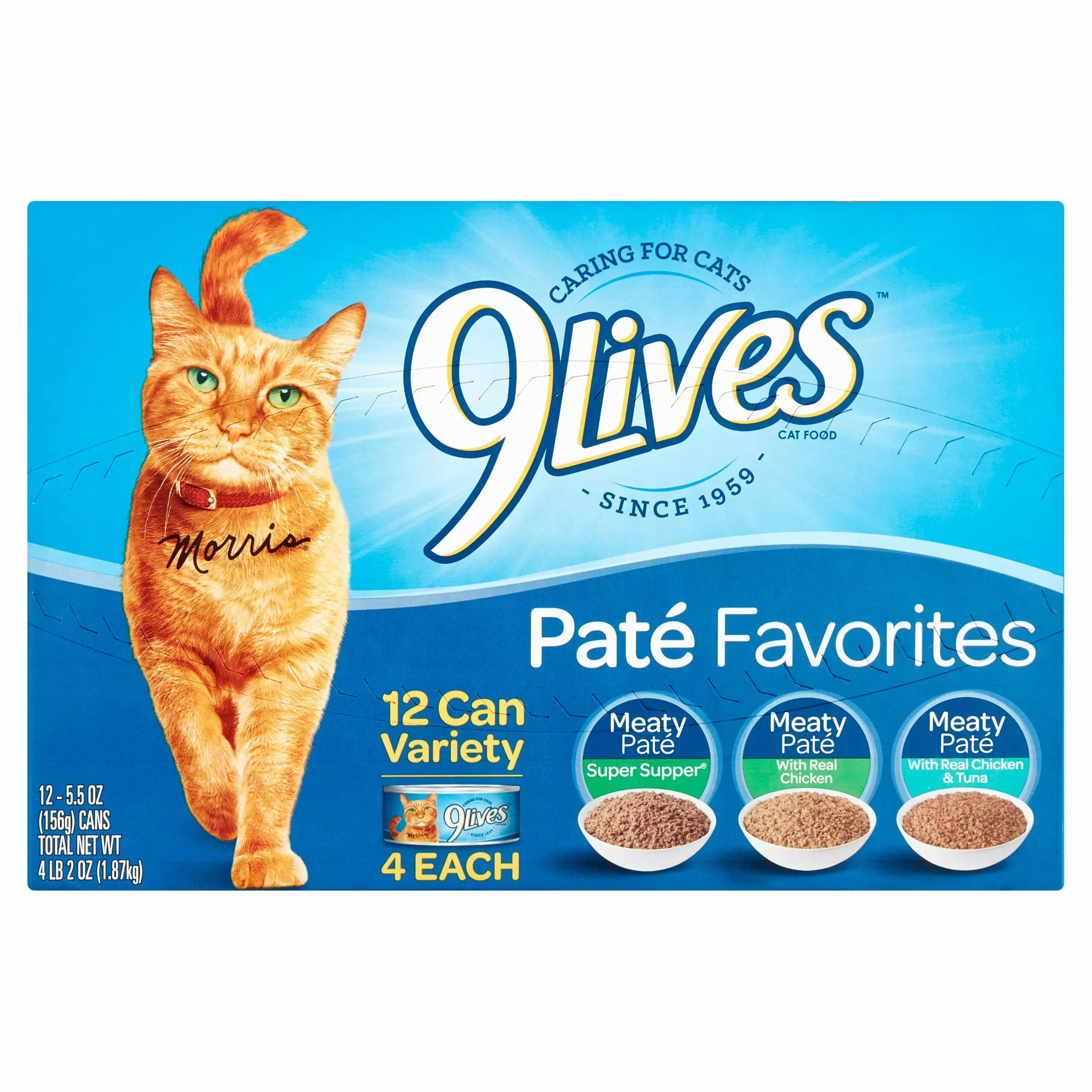 (12 Pack) 9Lives Pate Favorites Wet Cat Food. 5.5 oz. Can