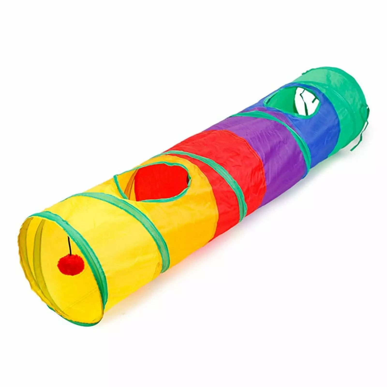 120cm Foldable Cat Tunnel 4 Holes Pet Toy Cat Kitten Rabbit Play Funny Toys