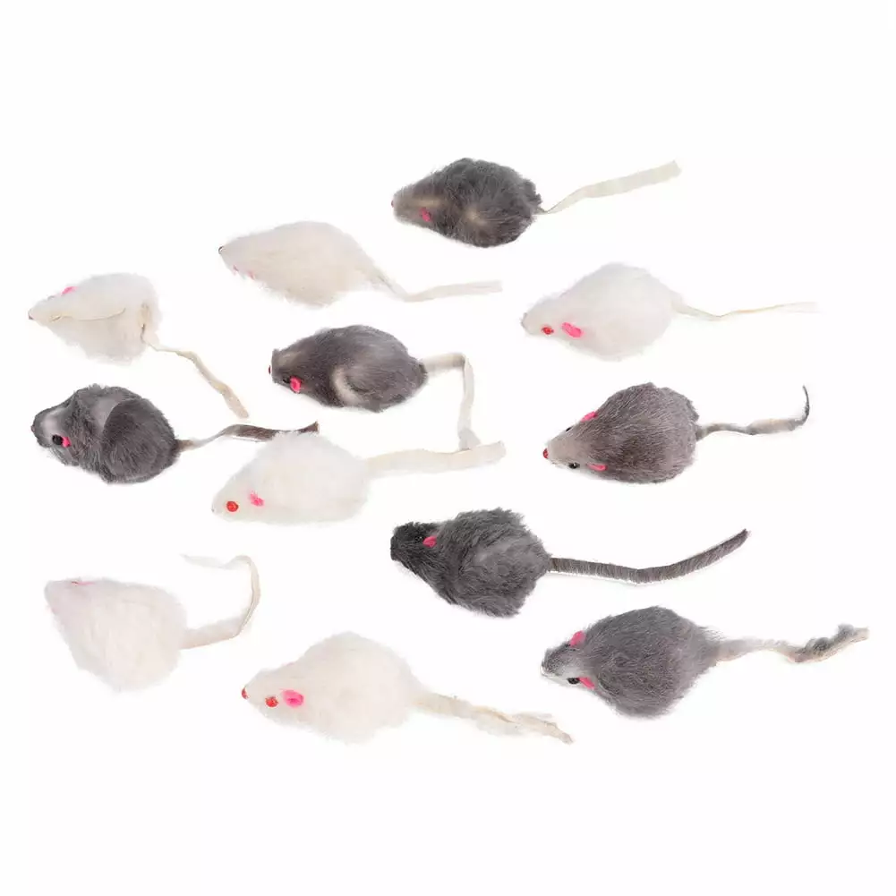 12Pcs Cat Toy Fake Mouse. Cat Toy Mouse Sound. For Kitten Cat Pets Gift Pet Cat Toy Pet Playing