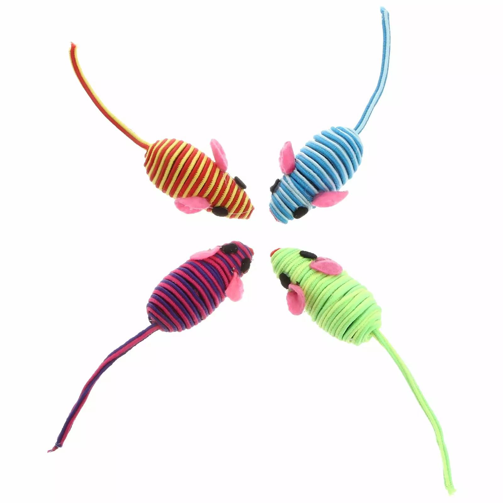 12pcs Elastic Rope Mouse Toy Funny Mouse Cat Playing Props Cat Teaser Interactive Toy (Random Color)