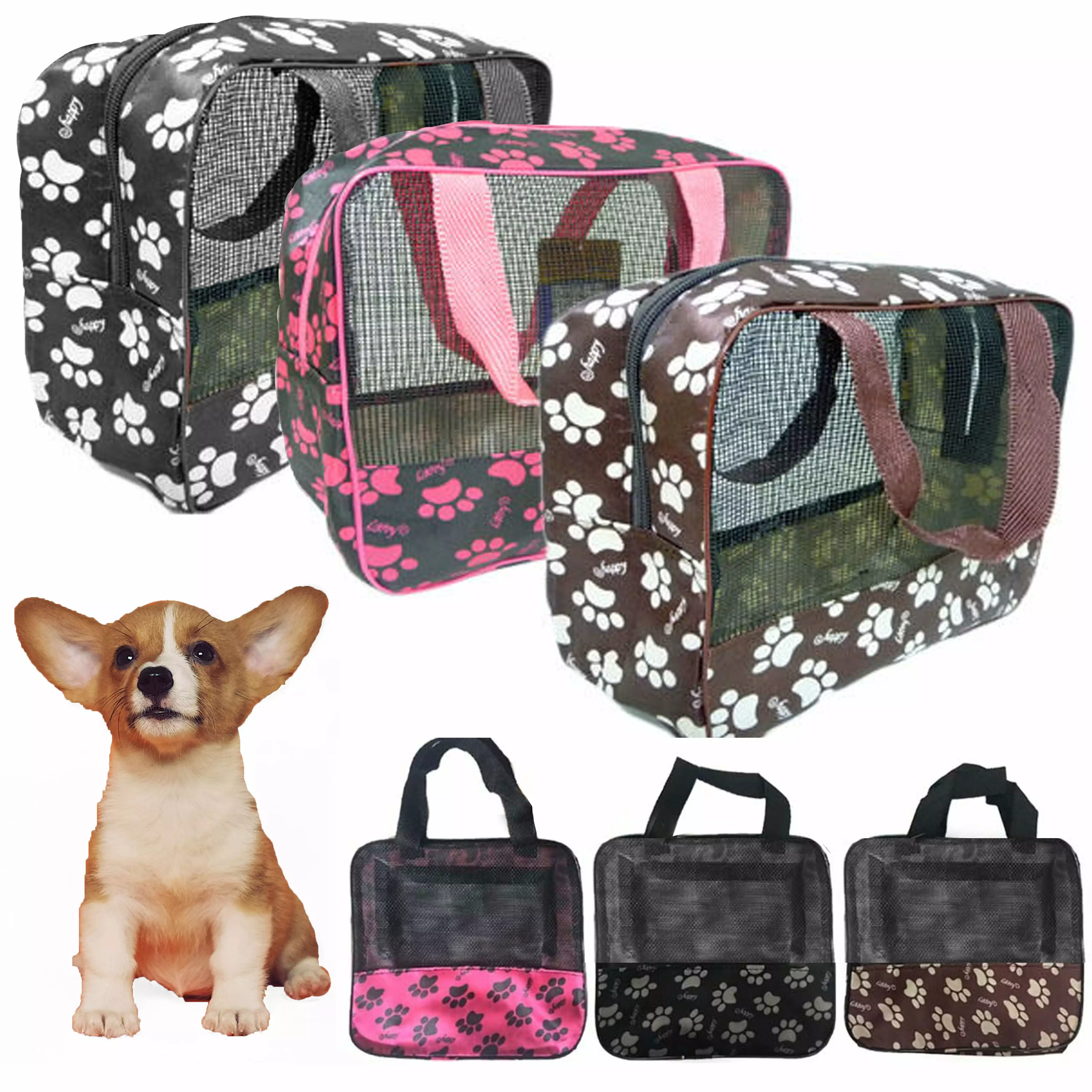 2 Pc Pet Portable Carrier Bag Small Dog Puppy Cat Soft Comfortable Travel Tote