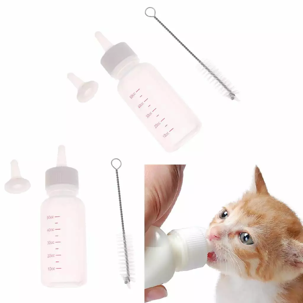 2 Pcs Silicone Cat Nursing Bottle. Newborn Animal Nursing Milk With Replacement s For Pet Supply Kitten