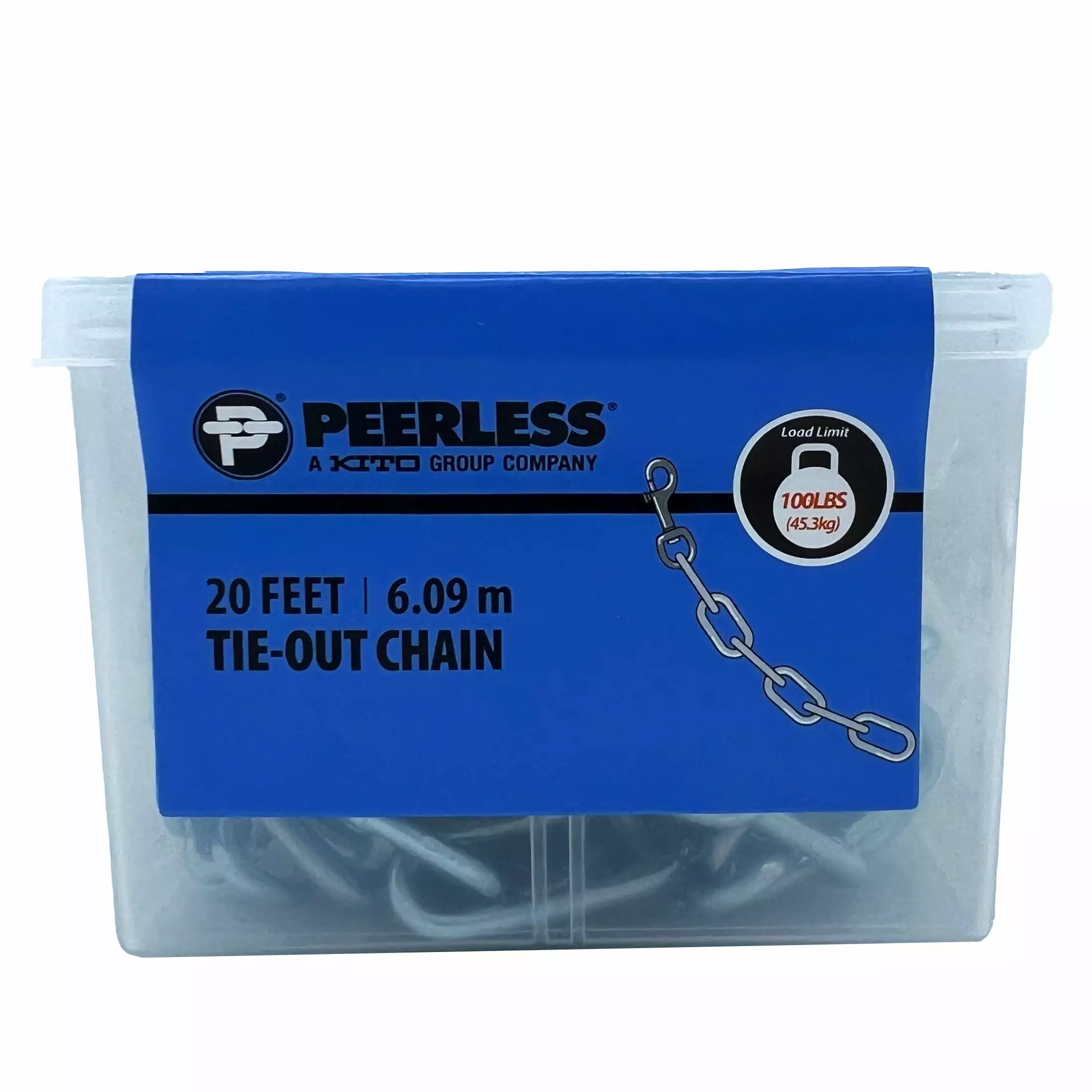 20-foot Pet Tie-Out Chain. Heavy-Duty. Peerless Chain Company. #4837060