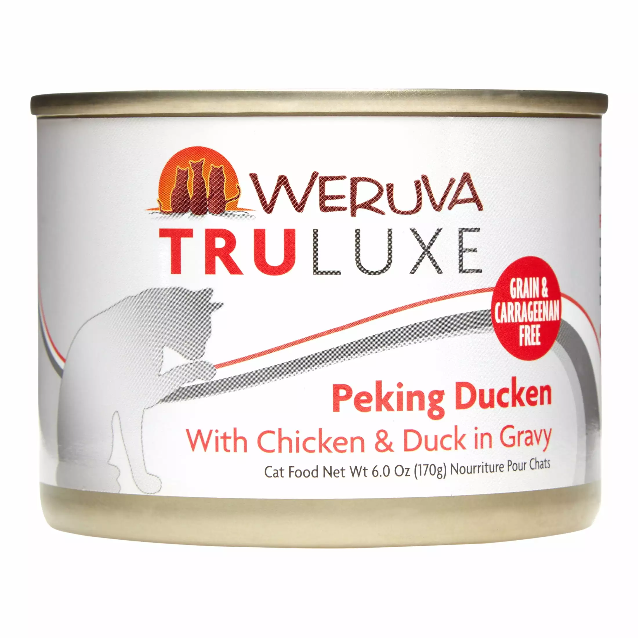 (24 Pack) Weruva TruLuxe Peking Ducken With Chicken & Duck Grain-Free Wet Cat Food. 6 oz. Cans