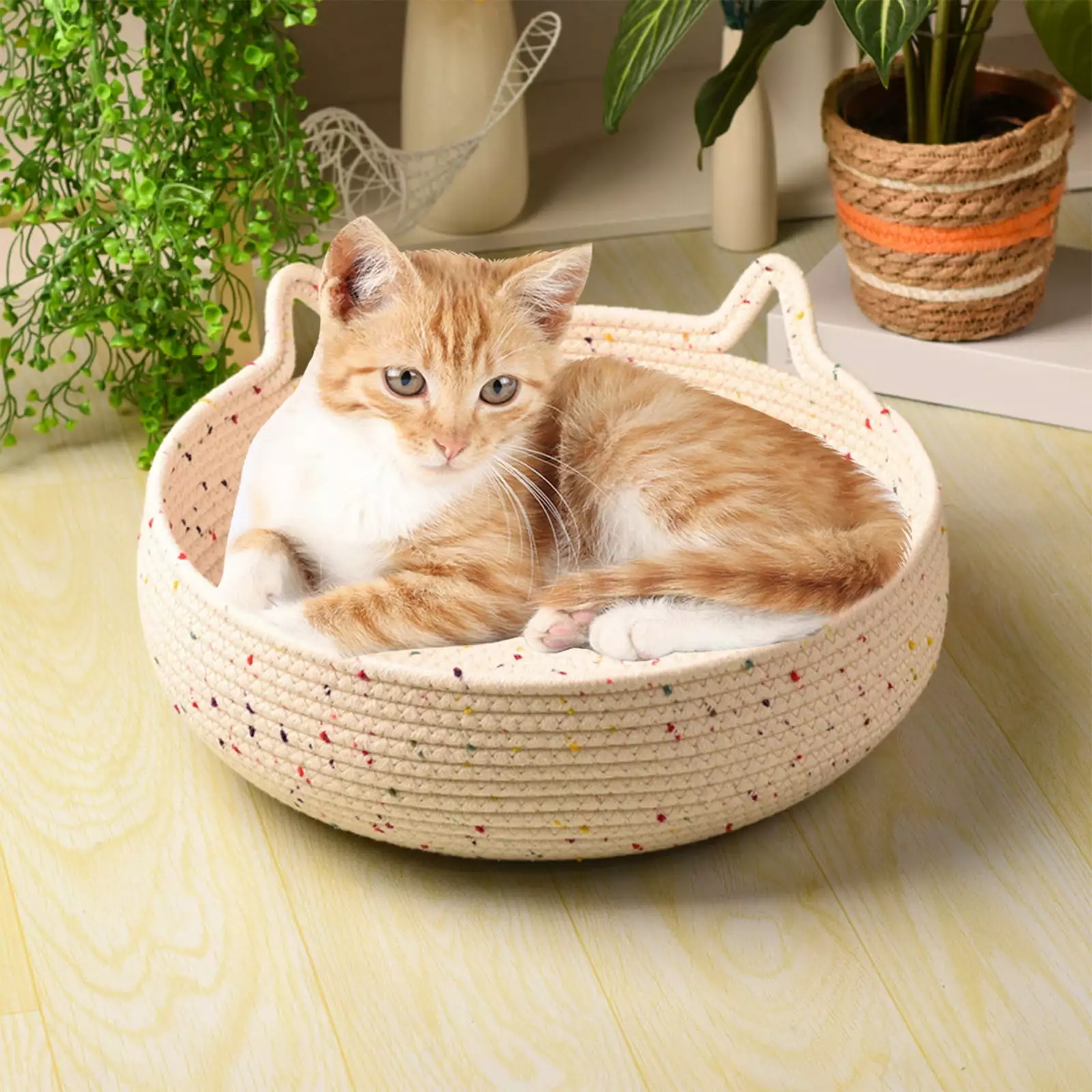 25CM Cotton Rope Cats And Dogs Bed Universal For All Seasons Pet Dog And Cats Sleeping Bed Can Sharpen Claws