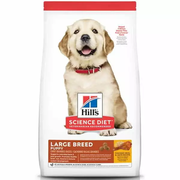 27.5 lb Puppy Large Breed Chicken Meal and Oats Recipe Dry Dog Food