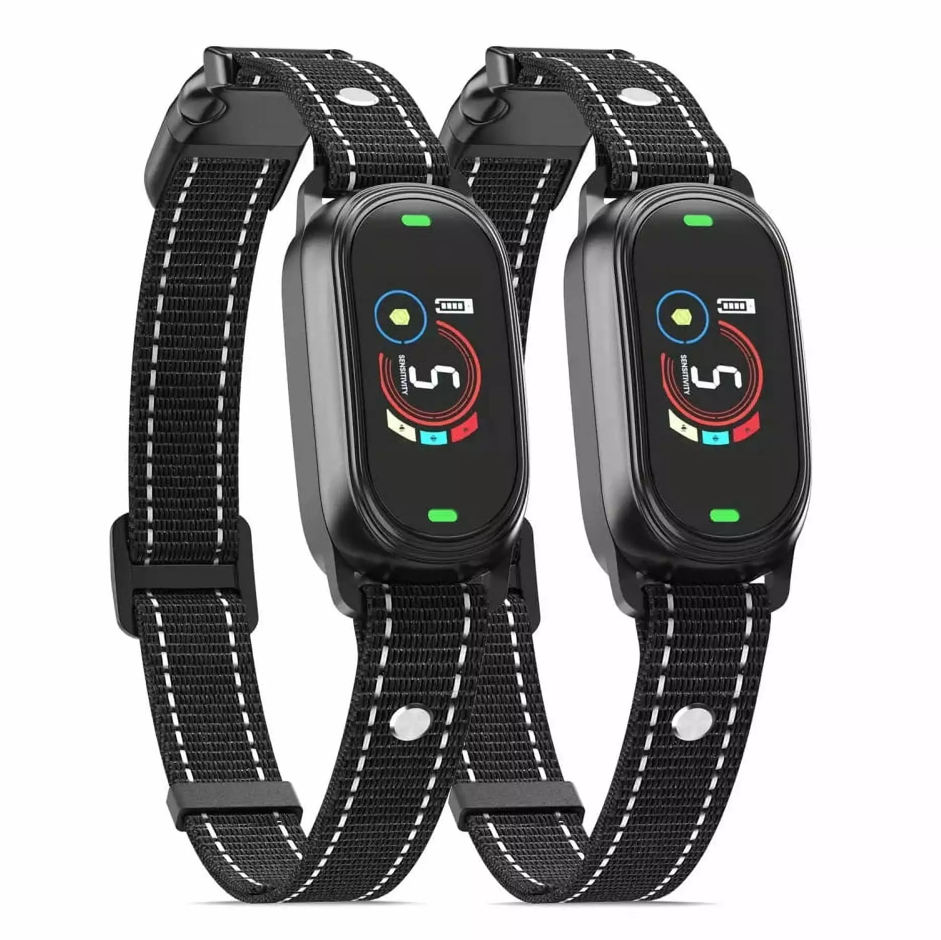 2Pack Smart Dog Training Bark Collar Anti Barking Rechargeable Waterproof w/Beep