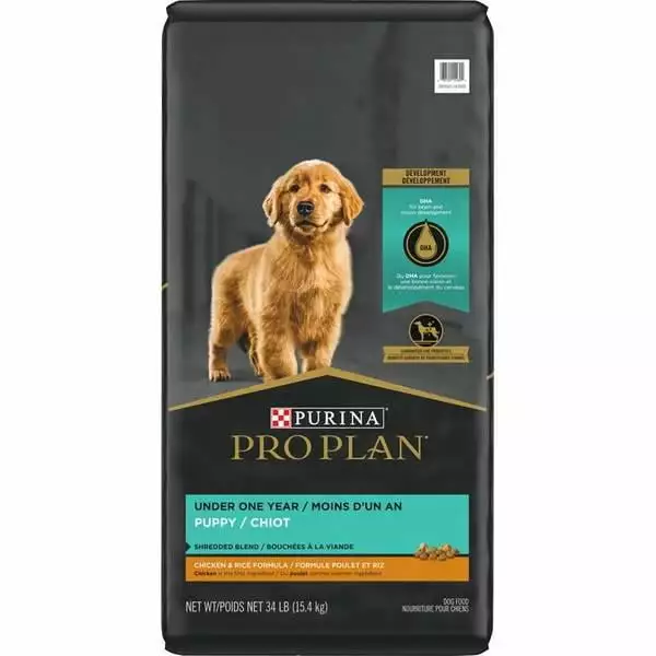 34 LB Purina Pro Plan Savor Shredded Blend Chicken and Rice Puppy Food