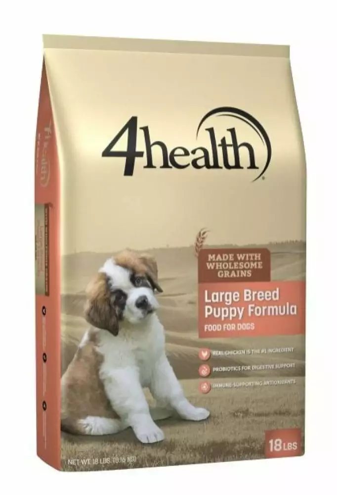 4health 9906 Wholesome Grains Large Breed Puppy Chicken Formula Dog Food 18 lb.