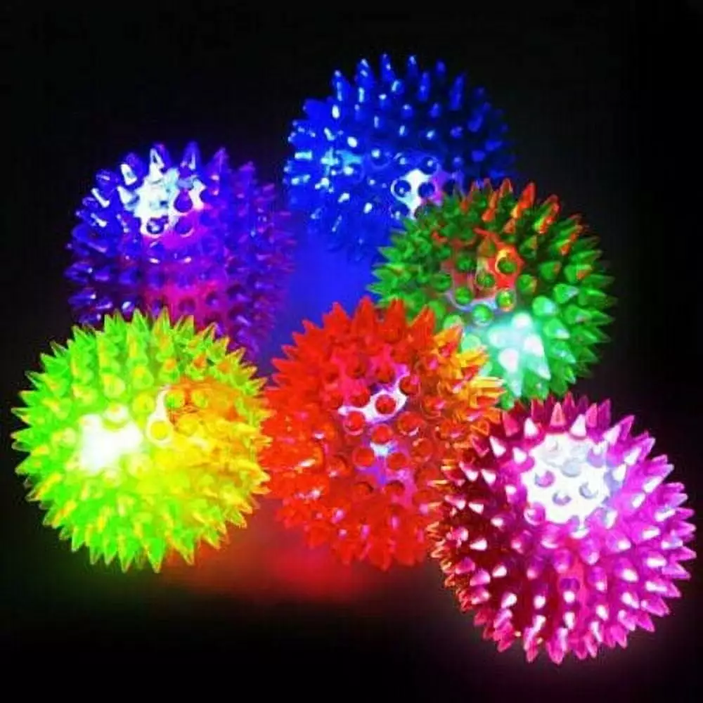 (6 Pack) Spiky Squeaker Balls Dog Toy - Extra Large. Cleans Teeth and Promotes Good Dental and Gum Health for Your Pet Jugetes Para Perro