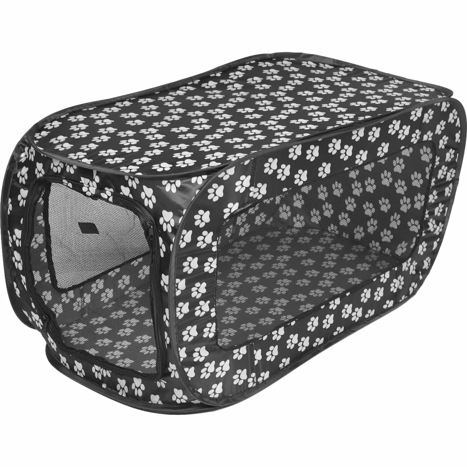 600D Oxford Cloth Portable Pet Tent Foldable Dog House Cage Cat Sleeping Bed Puppy Kitty Kennel (Grey)