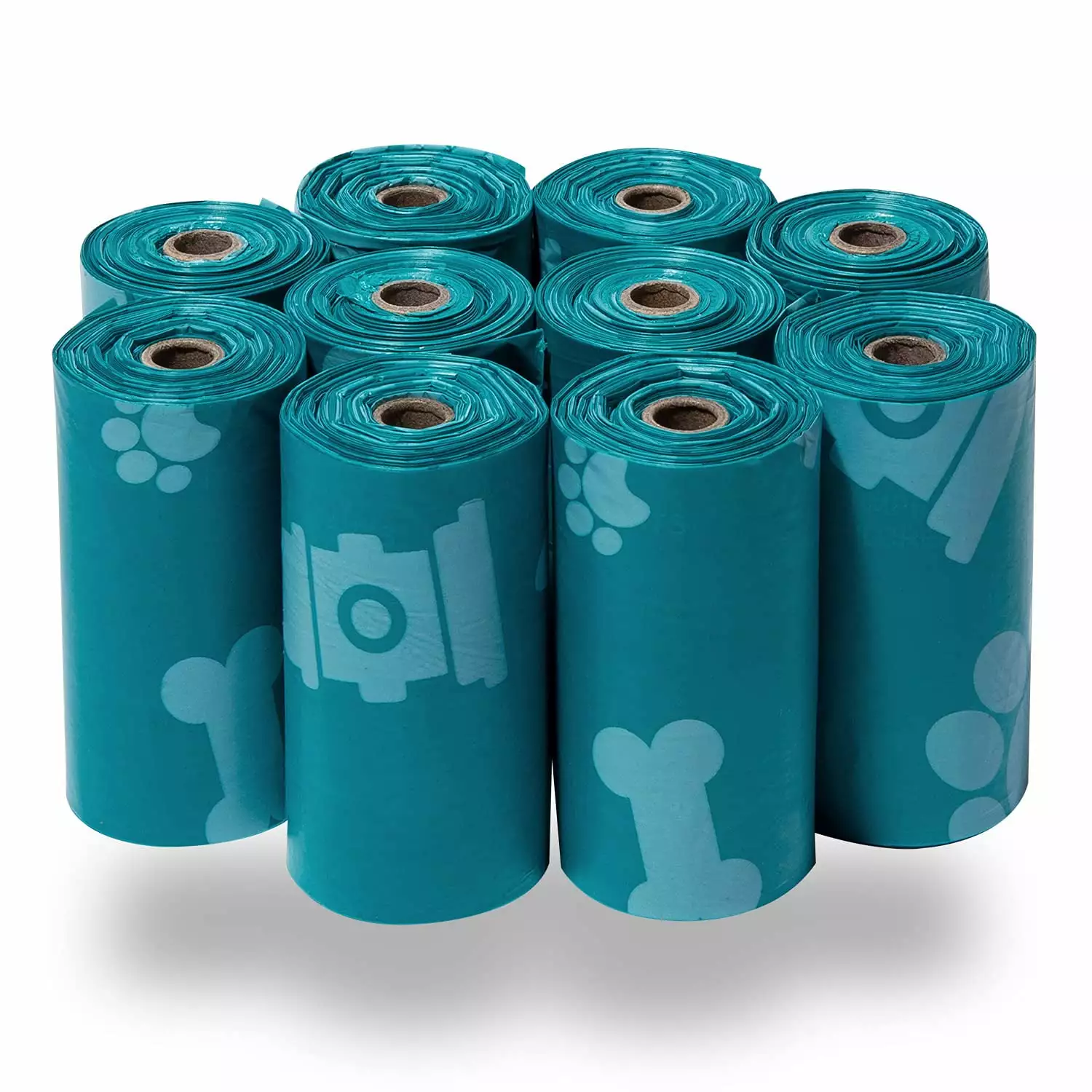 Best Pet Supplies Dog Poop Bags (150 Bags) for Waste Refuse Cleanup. Doggy Roll Replacements for Outdoor Puppy Walking and Travel. Leak Proof and Tear Resistant. Thick Plastic - Turquoise