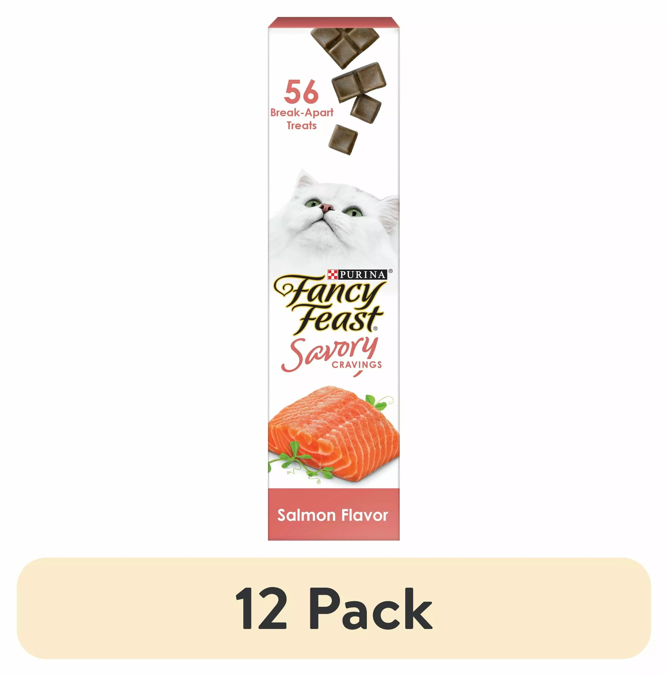 (12 pack) Fancy Feast Limited Ingredient Cat Treats. Savory Cravings Salmon Flavor. 1 oz. Box