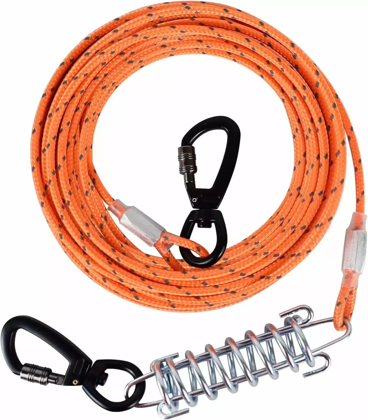 HaiYUAN Dog Tie Out Cable Dog Run CableTie Out Cable for Dogs with Reflects Light Dog Cable for Large Dogs Heavy Duty for Outside Hold Large Dogs Up to 100LBS