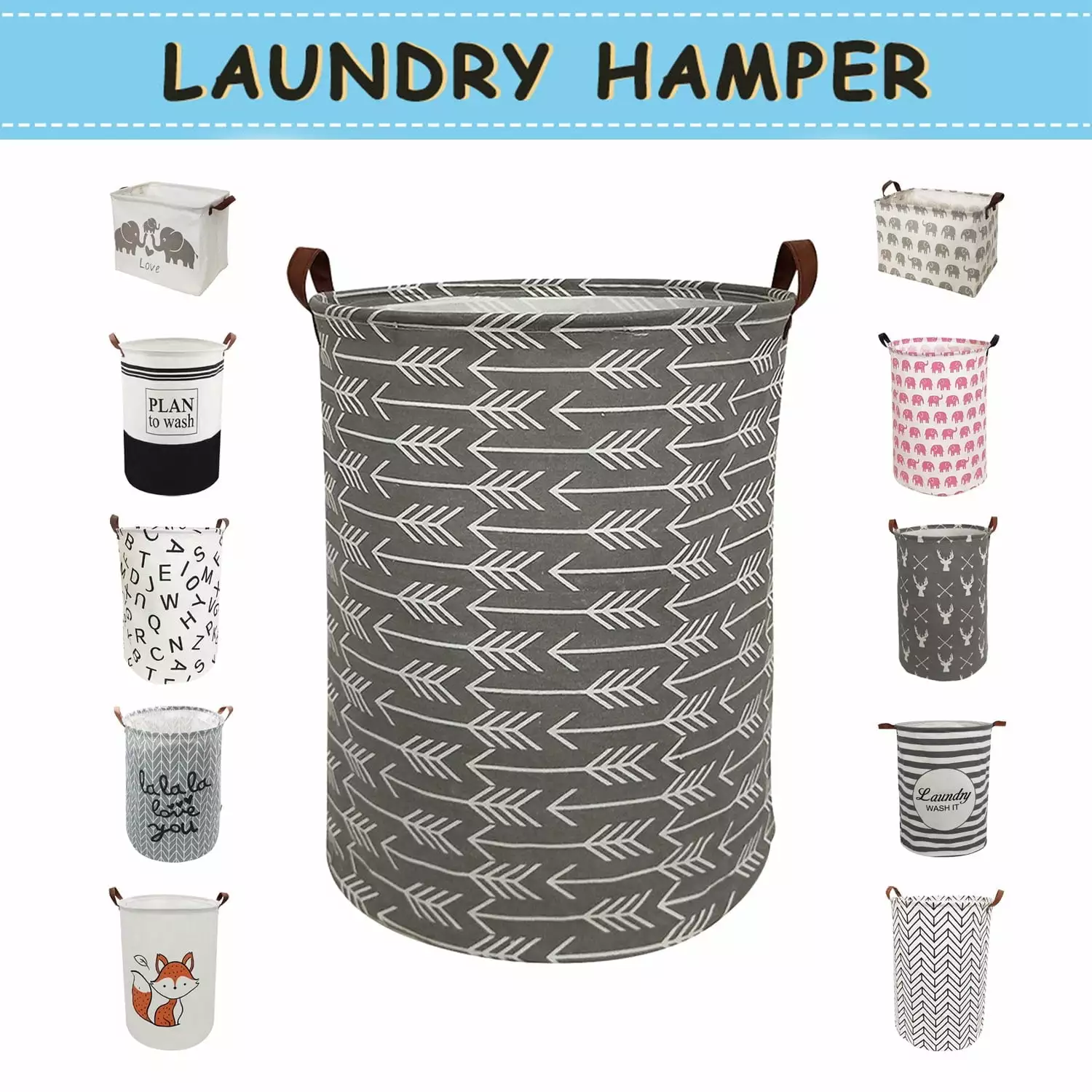 Howarmer Large Canvas Laundry Hamper