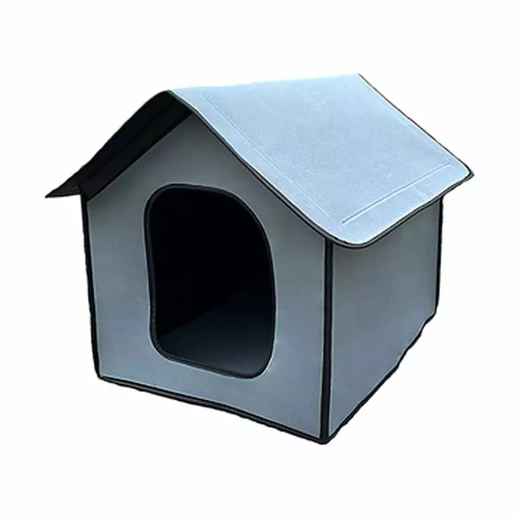 Linyer Dog House Outdoor Hut Foldable Kennel Waterproof Fine Workmanship Flexible Rainproof Wide Application Warm Cat Nest Exquisite