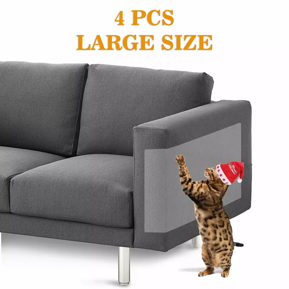 ??New Upgrade??4PCS Large (18.5 x9.05Inch) Furniture Defender Cat Scratching Guard. Furniture Protectors from Pets. Anti Cat Scratch Deterrent. Claw Proof Pads for Door