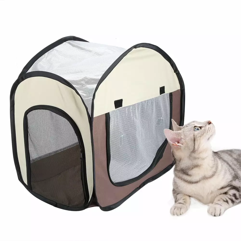 Travel Portable Foldable Pet Cat Dog Bath Indoor Outdoor Drying Tent Box House DryerDrying Box