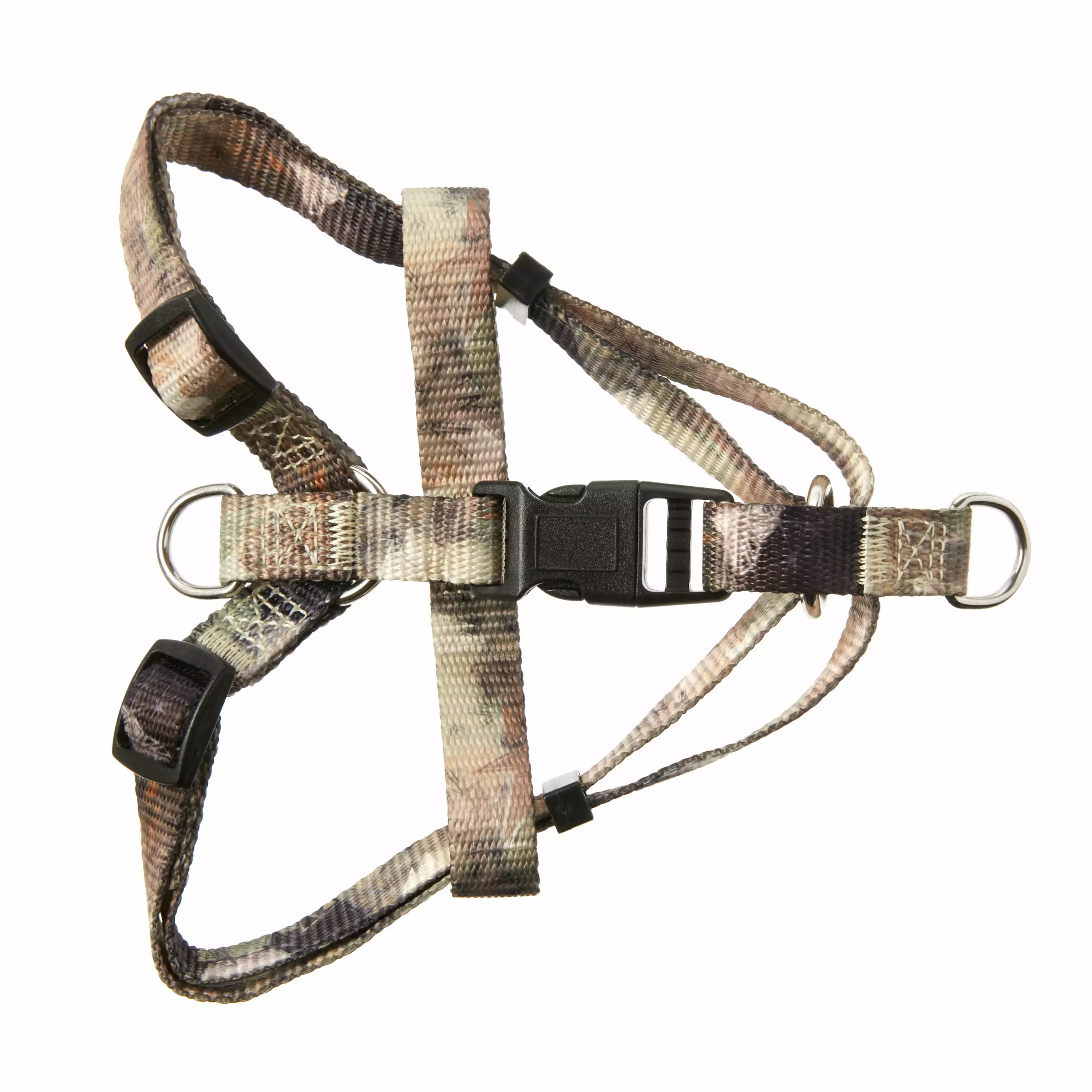 Vibrant Life Polyester Strategy Graph x Camo Step-in Dog Harness. Strategy Green Camo. Medium