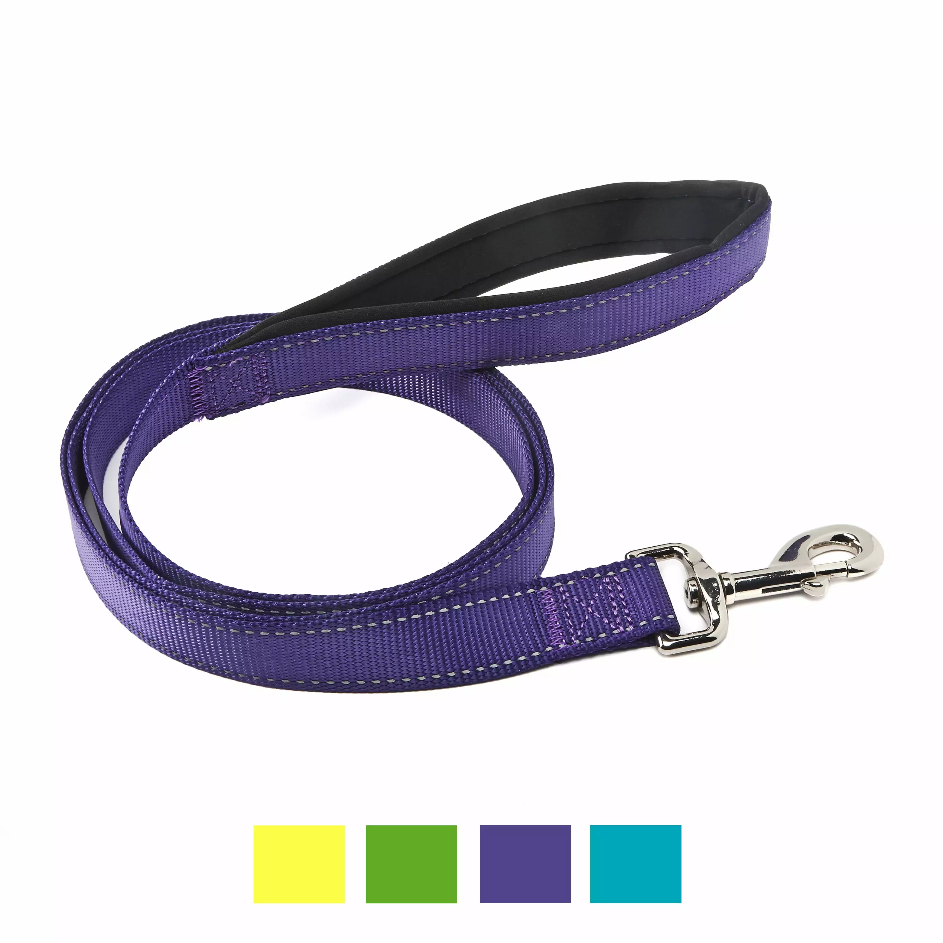 Vibrant Life Reflective Comfort Dog Leash. Large. Purple. 6ft x 1in